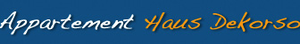 Appartement Haus Dekorso